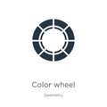 Color wheel icon vector. Trendy flat color wheel icon from geometry collection isolated on white background. Vector illustration Royalty Free Stock Photo