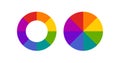 Color wheel or color picker circle icon. Rainbow circle illustration symbol. Sign painting apps vector