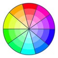 Color wheel with shades icon, cartoon style