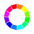 Color wheel vector illustration, color theory concept Royalty Free Stock Photo