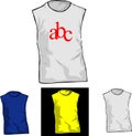 Color and White TShirt Templates.