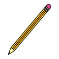 Color wood pencil object school style