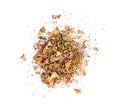 Color wood pencil with sharpening shavings isolated Royalty Free Stock Photo