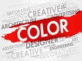 COLOR word cloud Royalty Free Stock Photo