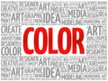 COLOR word cloud Royalty Free Stock Photo