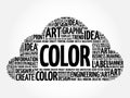 COLOR word cloud Royalty Free Stock Photo