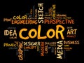 COLOR word cloud Royalty Free Stock Photo