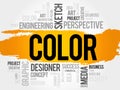 COLOR word cloud Royalty Free Stock Photo