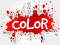 COLOR word cloud Royalty Free Stock Photo