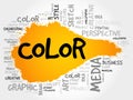 COLOR word cloud Royalty Free Stock Photo