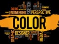 COLOR word cloud Royalty Free Stock Photo