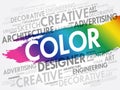 COLOR word cloud concept Royalty Free Stock Photo