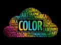 COLOR word cloud, creative background Royalty Free Stock Photo