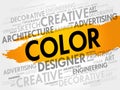 COLOR word cloud Royalty Free Stock Photo