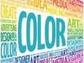 COLOR word cloud Royalty Free Stock Photo