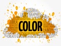 COLOR word cloud Royalty Free Stock Photo