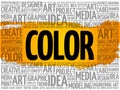 COLOR word cloud, creative concept Royalty Free Stock Photo