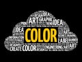 COLOR word cloud, creative concept Royalty Free Stock Photo