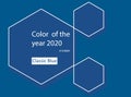 Color of the Year 2020 Classic Blue. Background fashionable palette. Royalty Free Stock Photo