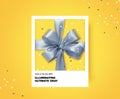 Color of the Year 2021. Illuminating and Ultimate Gray. Pantone Institute. Yellow and Gray. Gift decorated with current modern