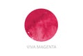 Color of the year 2023. Viva magenta circle for trend inspiration.