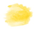 Color Yellow watercolor background. Watercolor stain with color shades paint stroke background splash texture