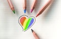 Color your heart - rainbow Royalty Free Stock Photo