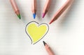 Color your heart - yellow Royalty Free Stock Photo