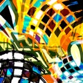 Colorabstract ethnic pattern in graffiti style with elements of urban modern style bright quality illustration for your design