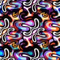 Colorabstract ethnic seamless pattern in graffiti style with elements of urban modern style bright quality illustration for your Royalty Free Stock Photo