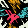 Colorabstract ethnic seamless pattern in graffiti style with elements of urban modern style bright quality illustration for your Royalty Free Stock Photo