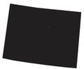 Detailed Colorado Silhouette map. Royalty Free Stock Photo
