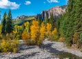 Colorado Autumn Scene at Owl Creek Pass Royalty Free Stock Photo
