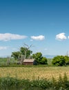 Colorado barn on the rural plains Royalty Free Stock Photo