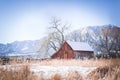 Colorado barn in the snow Royalty Free Stock Photo