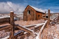 Colorado Barn After Snow Royalty Free Stock Photo