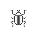 Colorado beetle line icon