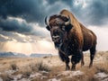 Ai Generated illustration Wildlife Concept of Colorado Bison Royalty Free Stock Photo