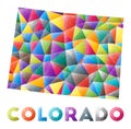 Colorado - colorful low poly us state shape.