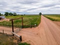 Colorado Country Gate Next to Dirt Road Royalty Free Stock Photo