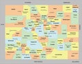 Colorado county map Royalty Free Stock Photo