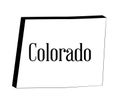 Colorado 3D Silhouette Map Royalty Free Stock Photo