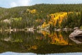 Colorado fall season at Bear Lake in Rocky Mountain National Park Royalty Free Stock Photo