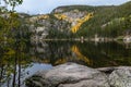 Colorado fall season at Bear Lake in Rocky Mountain National Park Royalty Free Stock Photo