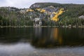 Colorado fall season at Bear Lake in Rocky Mountain National Park Royalty Free Stock Photo