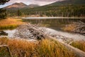 Colorado fall season at Sprague Lake in Rocky Mountain National Park Royalty Free Stock Photo