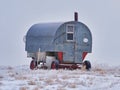 Shepherd`s Hut in January Royalty Free Stock Photo