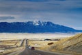 Colorado Highway In Winter With Mountains
