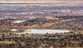 Colorado Springs, Colorado - Residential Winter Panorama, viewed from Cheyenne Mountain