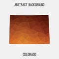 Colorado map in geometric polygonal,mosaic style.